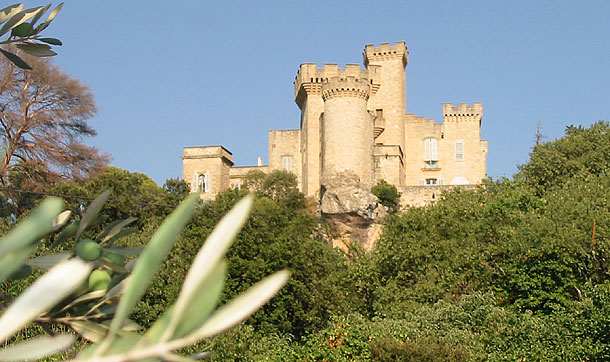 View of the castle of la Barben
